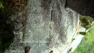 The Etive Slabs, Spartan Slab VS 4c. A classic Scottish rock climb....