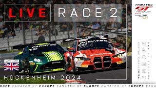 LIVE | Race 2 | Hockenheim | Fanatec GT Europe 2024 (English)