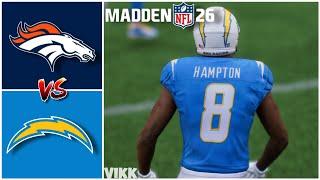 Broncos vs Chargers Week 3 Simulation (Madden 26 Rosters)