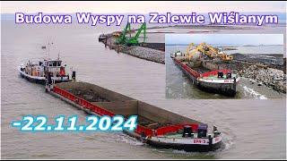 Wyspa Estyjska-22.11.2024 Wpłynięcie i wyładunek Bobra