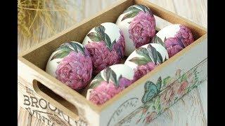 ДЕКУПАЖ ПАСХАЛЬНЫХ ЯИЦ  Decoupage of Easter Eggs