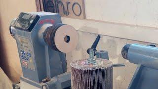 Simple drum sander lathe attachment. DIY