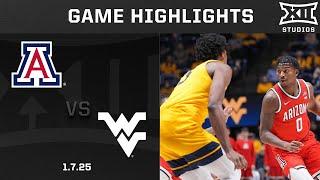 Arizona vs. #21 West Virginia Game Highlights | 2024-25 Big 12 Men's Basketball