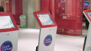 Using the self check-in kiosk, Guy's Cancer