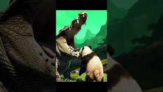 a crocodile eat panda at river #pandagaming #crocodile