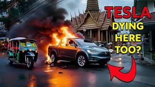 Tesla Destroyed as China EVs Rule Thailand Streets |