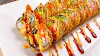 Crispy California Sushi Roll, How to Make Sushi 寿司卷