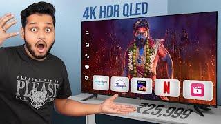 I Bought Best 55inch Android TV Under 25,000 Rupees Only | 30W Speaker, QLED HDR Display |