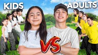 KIDS VS ADULTS Challenge!! (With Kuya Jhong & Sarina) | Ranz and Niana