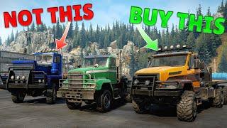 Which Trucks Should You Buy First In SnowRunner?