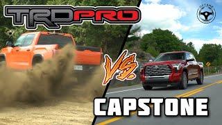 HEAD to HEAD Review - 2022 Toyota Tundra TRD Pro VS. Capstone