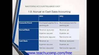 Accounting Tutorial 2.0 Accrual vs Cash Basis Accounting Training Lesson 1.8