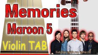 Memories - Maroon 5 - Violin - Play Along Tab Tutorial