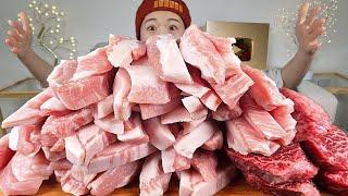 LIVE) 간단하게 고기 3키로 먹방 , Eating show with 3kg of meat  MUKBANG