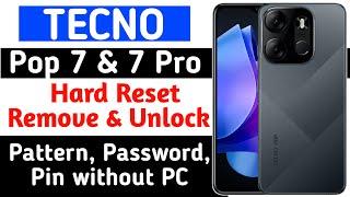 Tecno Pop 7 (BF6) and Pop 7 Pro (BF7, BF7h) Hard reset to Unlock Pattern, Pin, Password Easy Unlock