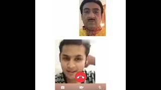 #video call... jethalal(dilip joshi ) wishing happy birthday balveer(dev joshi). #world video#