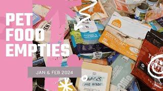 Goldendoodle January and February Food And Treats Empties | Jan+Feb 2024