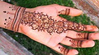 Beautiful Rose Mehndi Design Front side|| henna with manu