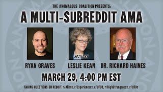 Multi-Subreddit AMA Hosted by Leslie Kean with Ryan Graves and Dr. Richard Haines