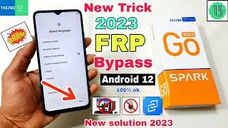 Tecno Spark Go 2023 FRP Bypass Android 12 Update | Tecno (BF7) Google Account Bypass Without Pc |