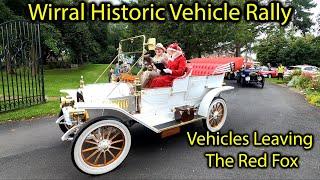 Classic Cars Galore: Wirral Historic Vehicle Rally Departure From The Red Fox