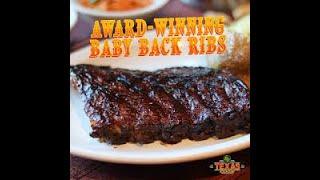 Texas Roadhouse baby back ribs in Las Vegas. Fall-off-the-bone BBQ. #texasroadhouse Las Vegas guide