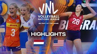 Netherlands  vs. USA  - Highlights | Week 2 | Women's VNL 2025
