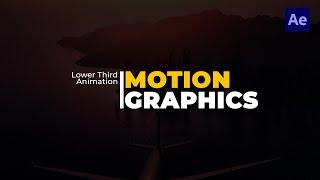 Minimal Motion Graphics Lower Third Animation | After Effects Tutorial