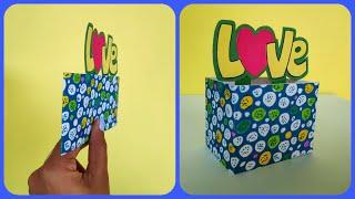 FLAT BOX PARADOX/CARD IDEAS FOR SCRAPBOOK/SCRAPBOOK IDEAS/ STANDING LOVE CARD/GIFT BOX