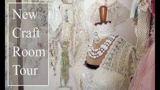 Craft Room Tour Shabby Vintage Style - Low Budget