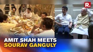 Amit Shah Visits BCCI Chief Sourav Ganguly's Home In Kolkata Along With Senior Bengal BJP Leaders