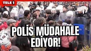 #CANLI İstanbul Üniversitesi öğrencileri polis ablukasını aştı! İmamoğlu protestosu sürüyor