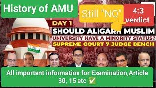 Aligarh Muslim University ko minority status?  Supreme court's 4:3 verdict ?It's history  watch it