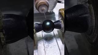 Tahitian pearls drilling a hole for pearl pendant#pearl #pearls #pearljewelry #shorts #pearlcrafts