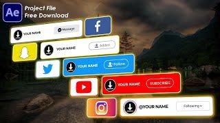 Social Media Lower Thirds -  FREE Download After Effects Template