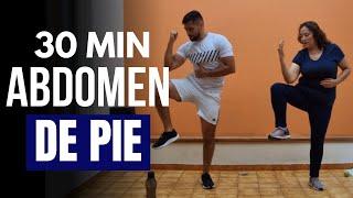 Abdomen y cintura de pie en casa  Sin repetir ejercicios 30 minutos!