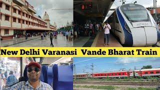 Kanpur to Varanasi by vande Bharat express train / veg food of vande Bharat Express in sawan