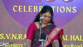 240 : SVN- Centenary Music Festival 13/10/24: VID. AKSHATHA RUDRAPATNA (VOCAL)  & Party