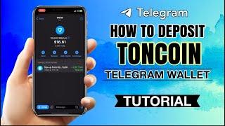 How to DEPOSIT Toncoin ($TON) on Telegram Wallet | Crypto App Tutorial