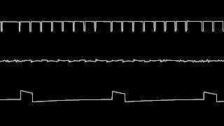 C64 Rob Hubbard's "Knucklebuster" oscilloscope view (improved version)