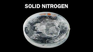 Freezing liquid nitrogen solid