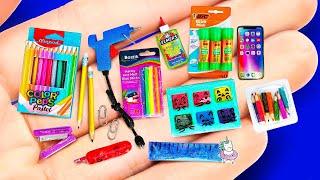 18 DIY MINIATURE SCHOOL SUPPLIES, BARBIE DOLL EASY CRAFTS