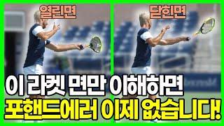 포핸드 라켓면 비밀을 깨달으면 포핸드 에러 더 이상 없습니다!