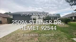 Hemet Property Management Presents 25096 Steiner Dr. Hemet CA, 92544