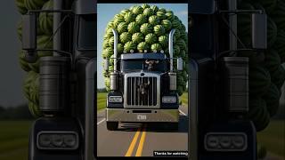 The farmer's hungry buffalo brings a truck full of watermelons for the farmer  #ai​ #cow​ #farmer​