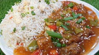 Chicken Manchurian Recipe | Restaurant Style Chicken Manchurian Egg Fried Rice Recipe