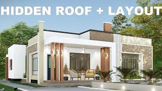 HIDDEN ROOF DESIGN | 3 BEDROOM | SIMPLE HOUSE DESIGN | FLAT ROOF