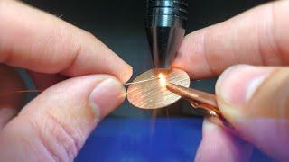 Pulse Arc Welding Copper Wire to Bronze Plate