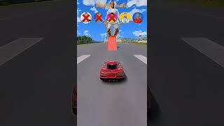 CR7 vs Messi vs Haaland vs Neymar vs charactersBeamingdrive #beamngdrive#football#shorts #football