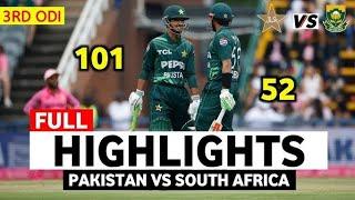 PAKISTAN vs SOUTH AFRICA LIVE 3rd ODI  Match Highlights | PAK vs SA Live , T20 ,2024